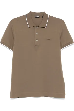 Ermenegildo Zegna Logo-embroidered polo shirt