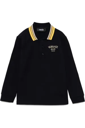 VERSACE Logo-embroidered polo shirt