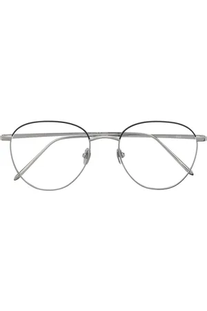 Linda Farrow Round-frame metallic glasses