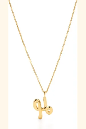 Missoma Curly Molten initial pendant necklace