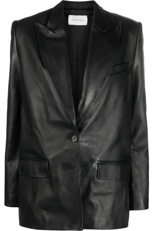 MAGDA BUTRYM Peak-lapels sheepskin blazer