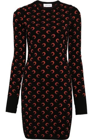 Marine Serre Moon jacquard knitted dress