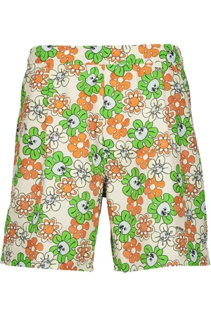 Marni Floral graphic-print swim shorts