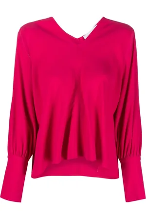ERIKA CAVALLINI V-neck long-sleeved blouse