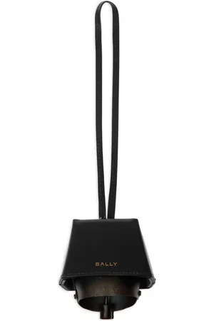 Bally Belle logo-engraved leather-covered ringer charm