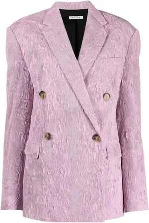 KRIZIA Crinkled double-breasted fastening blazer