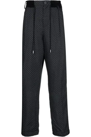 SACAI Geometric-print drawstring trousers