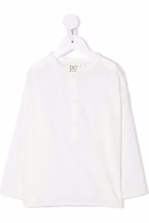 DOUUOD KIDS Button-placket long-sleeve T-shirt