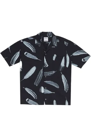 MARCELO BURLON Wind Feathers-print cotton shirt