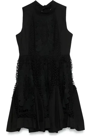 CENERE GB Floral-embroidery mini dress