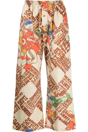 ERL Printed cropped trousers