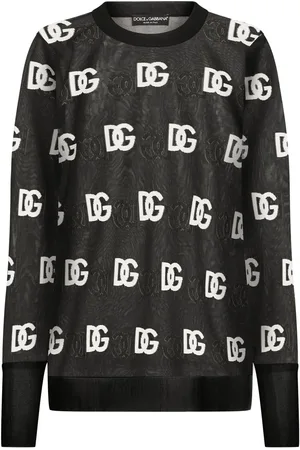 Dolce & Gabbana DG-logo semi-sheer jumper