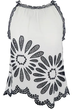 ULLA JOHNSON Julie embroidered cotton top