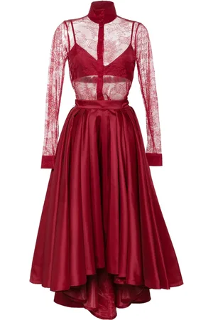 Saiid Kobeisy Lace pleated playsuit