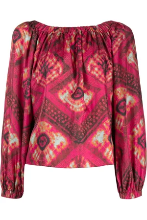 ULLA JOHNSON Nadya off-shoulder silk blouse