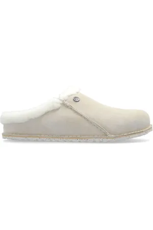 Birkenstock Faux-fur trim slippers