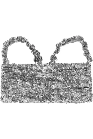 Ganni Sequined cropped top