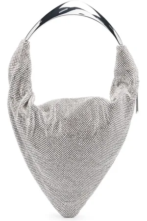 BENEDETTA BRUZZICHES Draped crystal-embellished tote bag