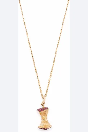 Aurélie Bidermann 18kt yellow Big Apple ruby and diamond necklace