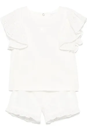 PATACHOU Broderie-anglaise blouse and shorts set