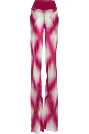 Rick Owens Abstract-print flared trousers