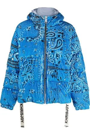 Khrisjoy Paisley-print corduroy padded jacket
