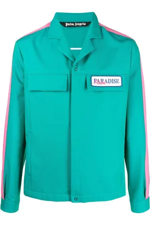 Palm Angels Paradise-embroidered shirt jacket