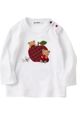 Familiar Appliqué-detail cotton T-shirt
