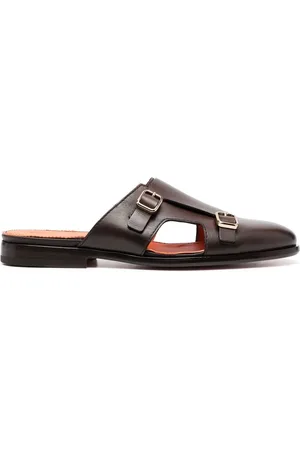 santoni Contrasting monk slippers