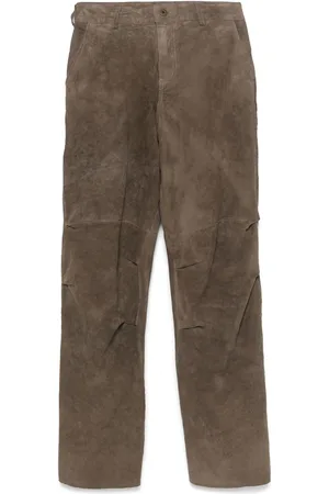 SALVATORE SANTORO Suede trousers