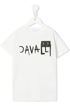 Roberto Cavalli Scribble logo-print T-shirt