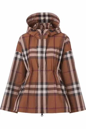 Burberry Checked hooded jacket