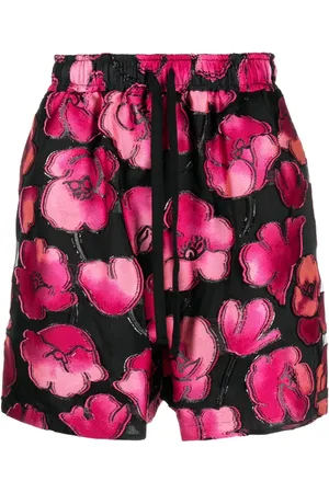 4SDESIGNS Floral-print drawstring shorts