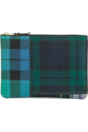 Comme des Garçons Tartan patchwork clutch