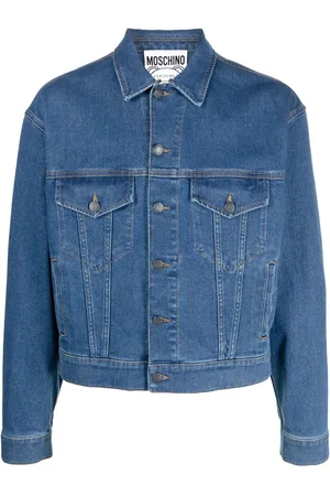 Moschino Logo-embroidered denim jacket