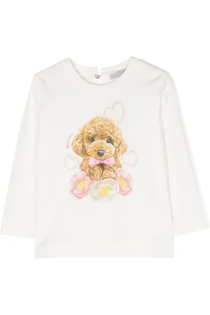 MONNALISA Dog-prnt long-sleeve tunic
