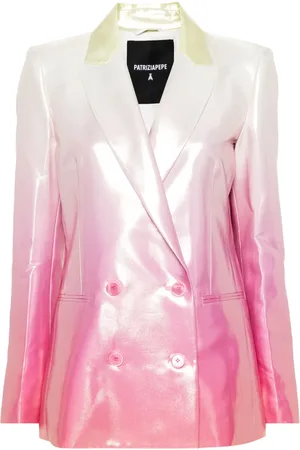Patrizia Pepe Double-breasted satin blazer