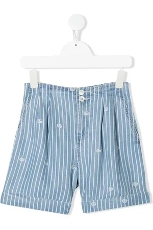 Gucci Pinstriped logo denim shorts