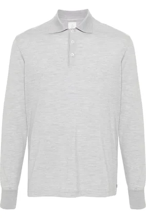 ELEVENTY Mélange long-sleeve polo shirt