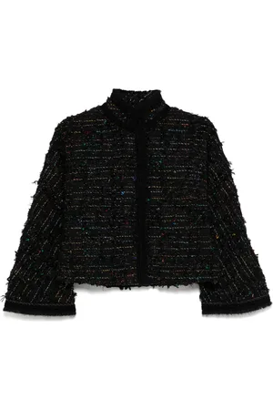 SHIATZY CHEN Sense of Ink Collection mandarin collar tweed jacket