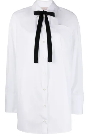 SEMICOUTURE Bow-detailing cotton shirt