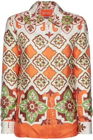 La DoubleJ Patterned-print silk shirt