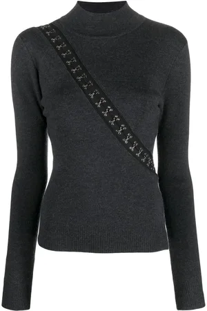 MONSE Hook-detail mock-neck jumper