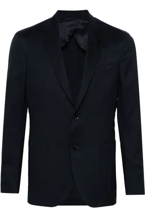 LARDINI Single-breasted twill blazer