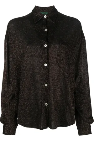 Jean Paul Gaultier 1980s lamé-effect button-up shirt
