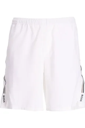 HUGO BOSS Side-stripe logo-print track shorts