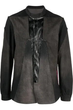 Rick Owens Deconstructed panelled denim shirt jacket