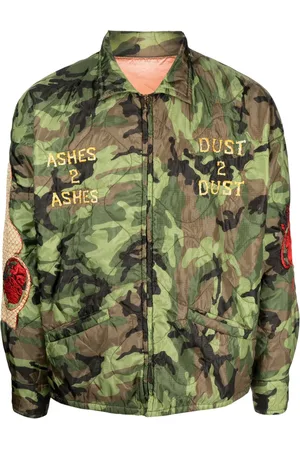SAINT MXXXXXX Embroidered camouflage-print jacket