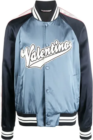 VALENTINO GARAVANI Logo-patch bomber jacket