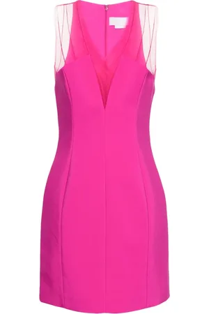 GENNY V-neck cady minidress